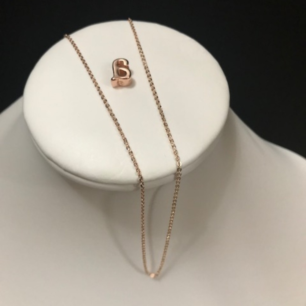 Initial with Necklace, Elegant, Delicate